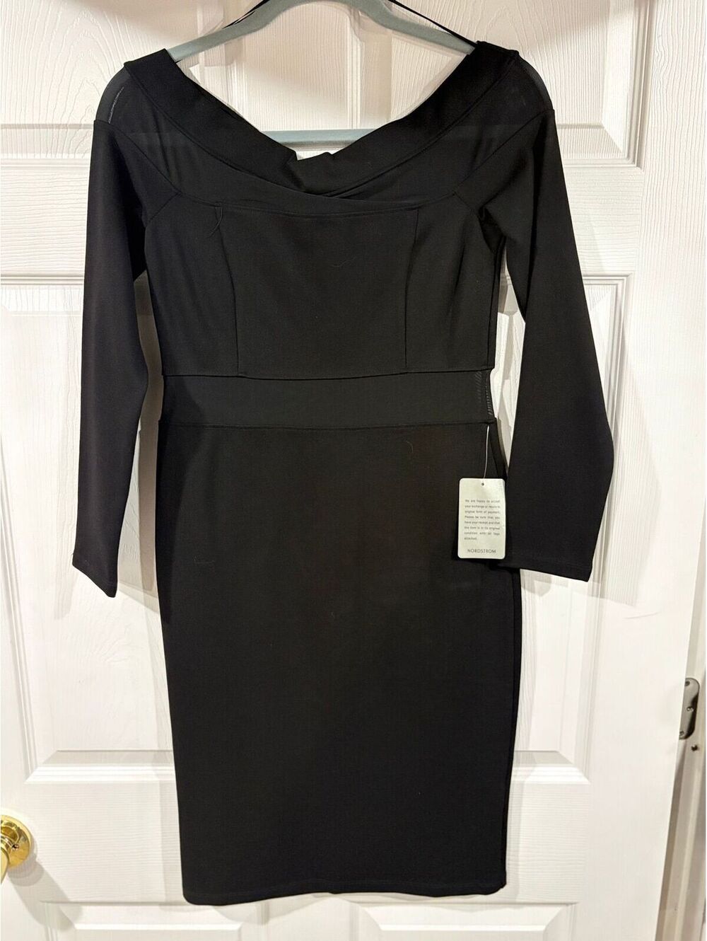 #219 NWT Love X Design black dress with mesh touches